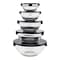 Hastings Home 10-piece Glass Food Storage Containers with Snap Lids, Bowl Sizes for Storage, Mixing, Serving (Black) 279676CSS - alternate 1